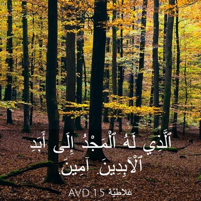 Picture 03 - غَلاطِيَّة 1:5 AVD - ٱلَّذِي لَهُ ٱلْمَجْدُ - Bible Verse Picture