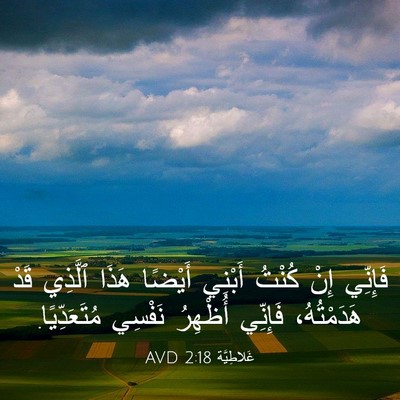 Picture 03 - غَلاطِيَّة 2:18 AVD - فَإِنِّي إِنْ كُنْتُ - Bible Verse Picture