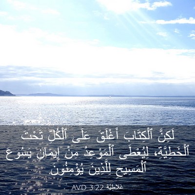 Picture 03 - غَلاطِيَّة 3:22 AVD - لَكِنَّ ٱلْكِتَابَ - Bible Verse Picture