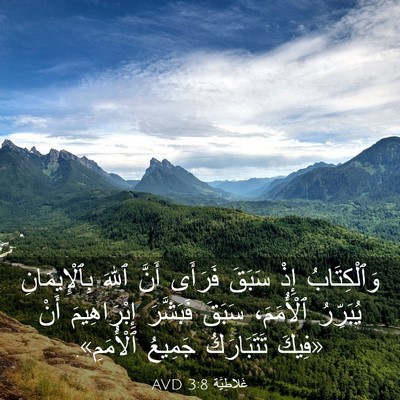 Picture 03 - غَلاطِيَّة 3:8 AVD - وَٱلْكِتَابُ إِذْ سَبَقَ - Bible Verse Picture