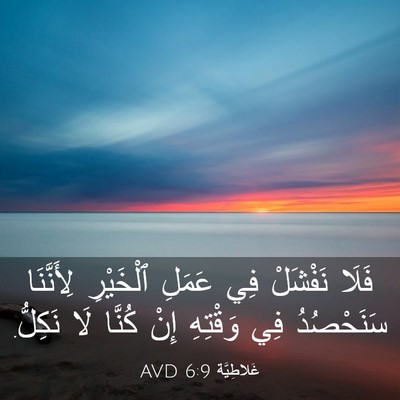 Picture 03 - غَلاطِيَّة 6:9 AVD - فَلَا نَفْشَلْ فِي عَمَلِ - Bible Verse Picture