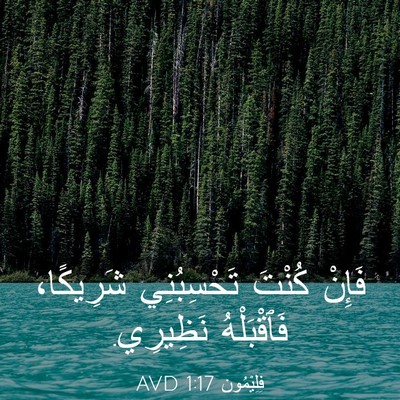 Picture 03 - فِلِيْمُون 1:17 AVD - فَإِنْ كُنْتَ تَحْسِبُنِي - Bible Verse Picture