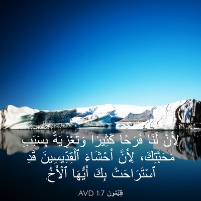 Picture 03 - فِلِيْمُون 1:7 AVD - لِأَنَّ لَنَا فَرَحًا - Bible Verse Picture