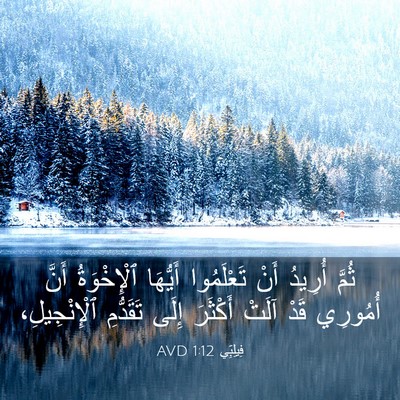Picture 03 - فِيلِبِّي 1:12 AVD - ثُمَّ أُرِيدُ أَنْ - Bible Verse Picture