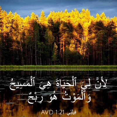 Picture 03 - فِيلِبِّي 1:21 AVD - لِأَنَّ لِيَ ٱلْحَيَاةَ - Bible Verse Picture