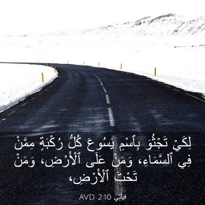 Picture 03 - فِيلِبِّي 2:10 AVD - لِكَيْ تَجْثُوَ بِٱسْمِ - Bible Verse Picture