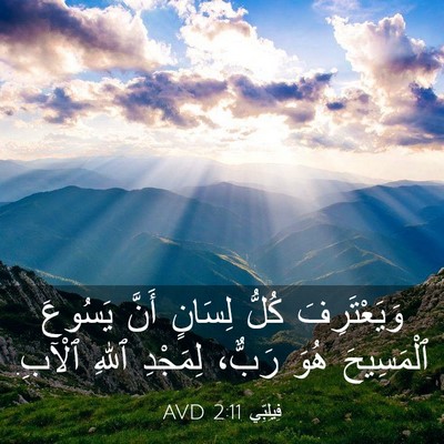 Picture 03 - فِيلِبِّي 2:11 AVD - وَيَعْتَرِفَ كُلُّ - Bible Verse Picture