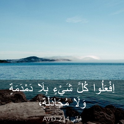 Picture 03 - فِيلِبِّي 2:14 AVD - اِفْعَلُوا كُلَّ شَيْءٍ - Bible Verse Picture