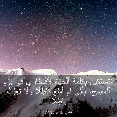 Picture 03 - فِيلِبِّي 2:16 AVD - مُتَمَسِّكِينَ بِكَلِمَةِ - Bible Verse Picture