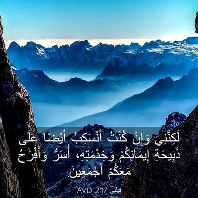 Picture 03 - فِيلِبِّي 2:17 AVD - لَكِنَّنِي وَإِنْ كُنْتُ - Bible Verse Picture