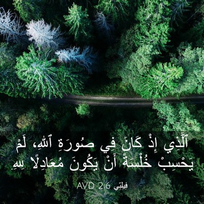 Picture 03 - فِيلِبِّي 2:6 AVD - ٱلَّذِي إِذْ كَانَ فِي - Bible Verse Picture