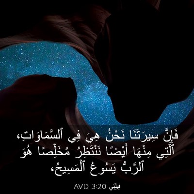 Picture 03 - فِيلِبِّي 3:20 AVD - فَإِنَّ سِيرَتَنَا نَحْنُ - Bible Verse Picture