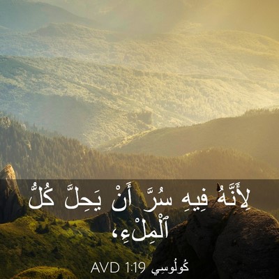 Picture 03 - كُولُوسِي 1:19 AVD - لِأَنَّهُ فِيهِ سُرَّ أَنْ - Bible Verse Picture