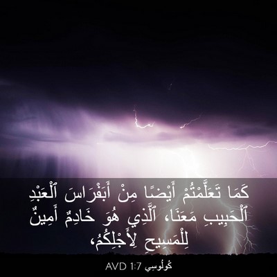 Picture 03 - كُولُوسِي 1:7 AVD - كَمَا تَعَلَّمْتُمْ - Bible Verse Picture