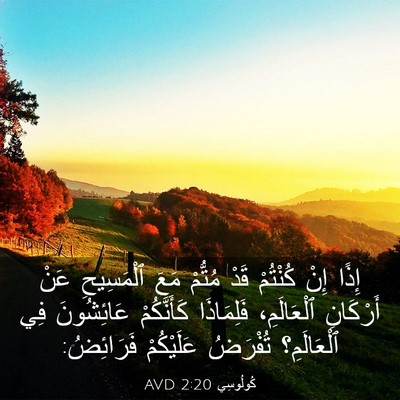 Picture 03 - كُولُوسِي 2:20 AVD - إِذًا إِنْ كُنْتُمْ قَدْ - Bible Verse Picture