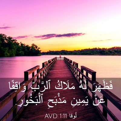 Picture 03 - لُوقا 1:11 AVD - فَظَهَرَ لَهُ مَلَاكُ - Bible Verse Picture
