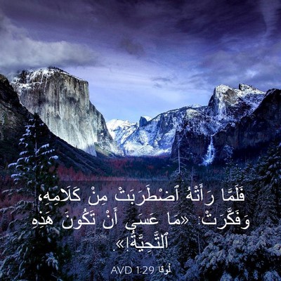 Picture 03 - لُوقا 1:29 AVD - فَلَمَّا رَأَتْهُ - Bible Verse Picture