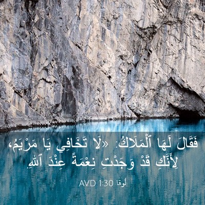 Picture 03 - لُوقا 1:30 AVD - فَقَالَ لَهَا ٱلْمَلَاكُ: - Bible Verse Picture