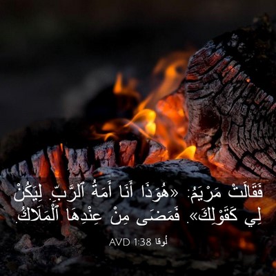 Picture 03 - لُوقا 1:38 AVD - فَقَالَتْ مَرْيَمُ: - Bible Verse Picture