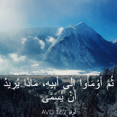 Picture 03 - لُوقا 1:62 AVD - ثُمَّ أَوْمَأُوا إِلَى - Bible Verse Picture