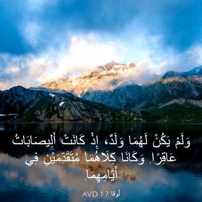 Picture 03 - لُوقا 1:7 AVD - وَلَمْ يَكُنْ لَهُمَا - Bible Verse Picture