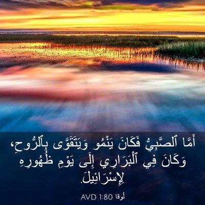 Picture 03 - لُوقا 1:80 AVD - أَمَّا ٱلصَّبِيُّ فَكَانَ - Bible Verse Picture