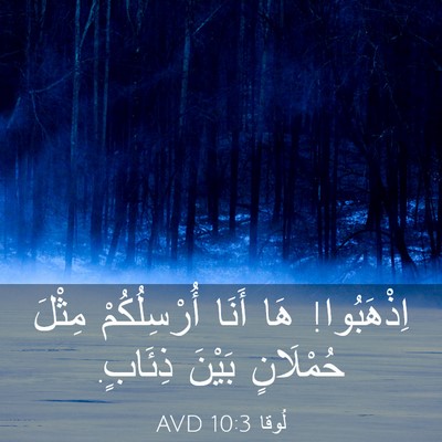 Picture 03 - لُوقا 10:3 AVD - اِذْهَبُوا! هَا أَنَا - Bible Verse Picture