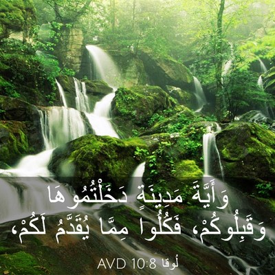 Picture 03 - لُوقا 10:8 AVD - وَأَيَّةَ مَدِينَةٍ - Bible Verse Picture