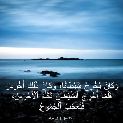 Picture 03 - لُوقا 11:14 AVD - وَكَانَ يُخْرِجُ - Bible Verse Picture