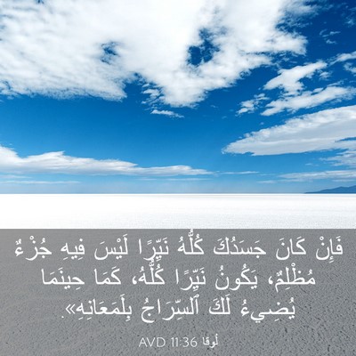 Picture 03 - لُوقا 11:36 AVD - فَإِنْ كَانَ جَسَدُكَ - Bible Verse Picture