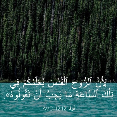 Picture 03 - لُوقا 12:12 AVD - لِأَنَّ ٱلرُّوحَ - Bible Verse Picture