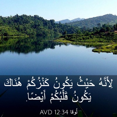 Picture 03 - لُوقا 12:34 AVD - لِأَنَّهُ حَيْثُ يَكُونُ - Bible Verse Picture
