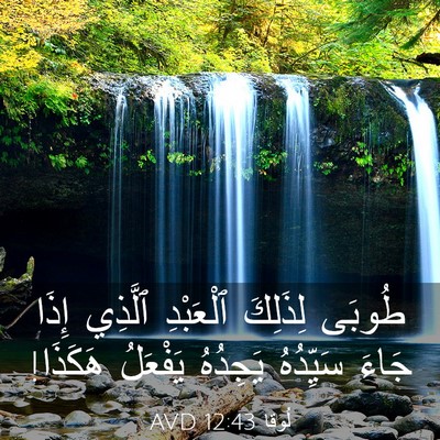 Picture 03 - لُوقا 12:43 AVD - طُوبَى لِذَلِكَ ٱلْعَبْدِ - Bible Verse Picture