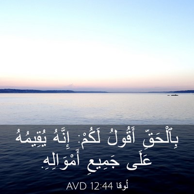 Picture 03 - لُوقا 12:44 AVD - بِٱلْحَقِّ أَقُولُ لَكُمْ: - Bible Verse Picture