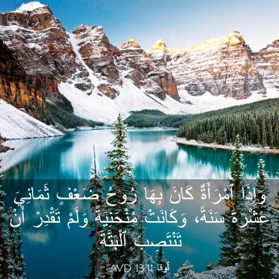 Picture 03 - لُوقا 13:11 AVD - وَإِذَا ٱمْرَأَةٌ كَانَ - Bible Verse Picture