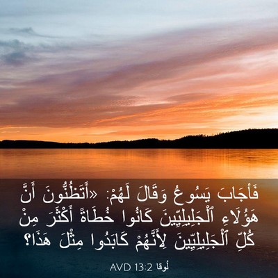 Picture 03 - لُوقا 13:2 AVD - فَأجَابَ يَسُوعُ وَقَالَ - Bible Verse Picture