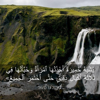 Picture 03 - لُوقا 13:21 AVD - يُشْبِهُ خَمِيرَةً - Bible Verse Picture