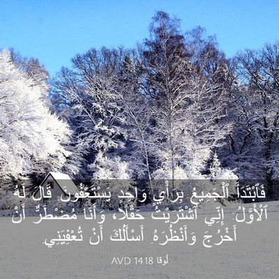 Picture 03 - لُوقا 14:18 AVD - فَٱبْتَدَأَ ٱلْجَمِيعُ - Bible Verse Picture