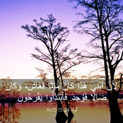 Picture 03 - لُوقا 15:24 AVD - لِأَنَّ ٱبْنِي هَذَا كَانَ - Bible Verse Picture