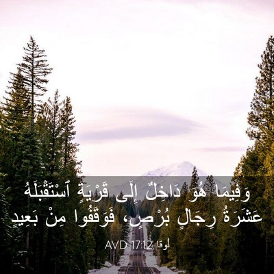 Picture 03 - لُوقا 17:12 AVD - وَفِيمَا هُوَ دَاخِلٌ - Bible Verse Picture