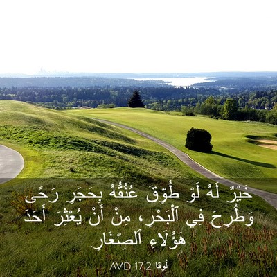 Picture 03 - لُوقا 17:2 AVD - خَيْرٌ لَهُ لَوْ طُوِّقَ - Bible Verse Picture