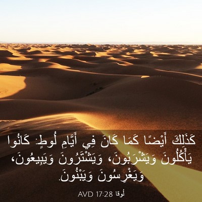 Picture 03 - لُوقا 17:28 AVD - كَذَلِكَ أَيْضًا كَمَا - Bible Verse Picture
