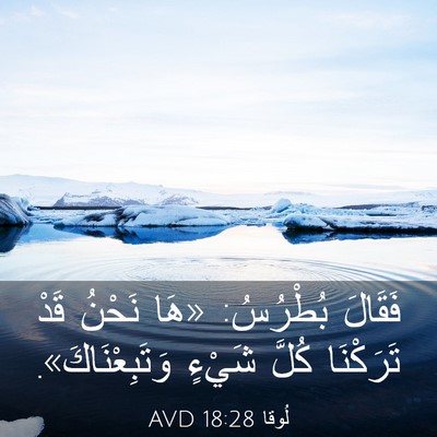 Picture 03 - لُوقا 18:28 AVD - فَقَالَ بُطْرُسُ: «هَا - Bible Verse Picture