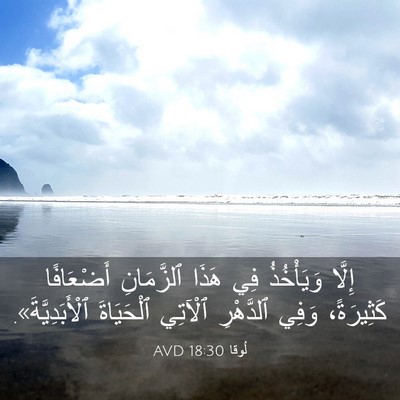 Picture 03 - لُوقا 18:30 AVD - إِلَّا وَيَأْخُذُ فِي - Bible Verse Picture
