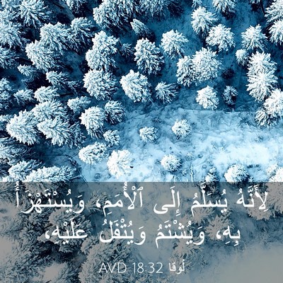 Picture 03 - لُوقا 18:32 AVD - لِأَنَّهُ يُسَلَّمُ إِلَى - Bible Verse Picture