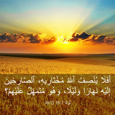 Picture 03 - لُوقا 18:7 AVD - أَفَلَا يُنْصِفُ ٱللهُ - Bible Verse Picture