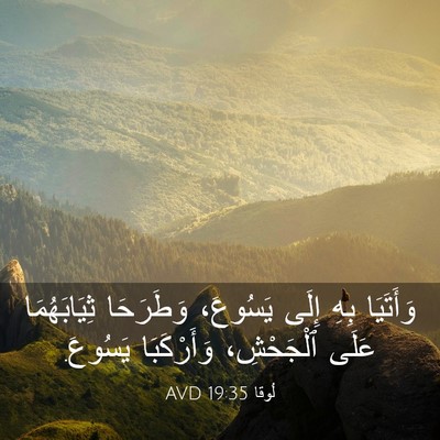 Picture 03 - لُوقا 19:35 AVD - وَأَتَيَا بِهِ إِلَى - Bible Verse Picture