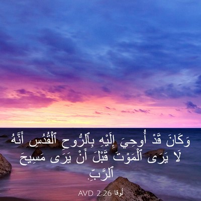 Picture 03 - لُوقا 2:26 AVD - وَكَانَ قَدْ أُوحِيَ - Bible Verse Picture