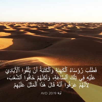 Picture 03 - لُوقا 20:19 AVD - فَطَلَبَ رُؤَسَاءُ - Bible Verse Picture