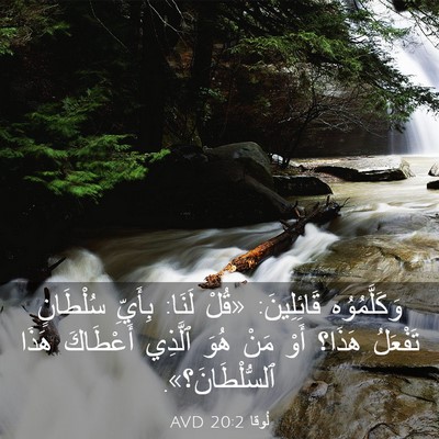 Picture 03 - لُوقا 20:2 AVD - وَكَلَّمُوُه قَائِلِينَ: - Bible Verse Picture